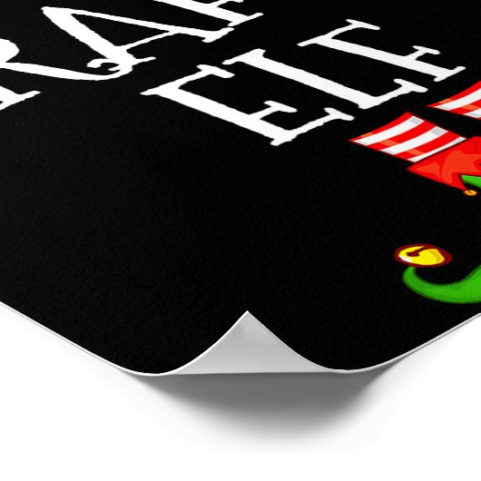 Funny Elf Family Christmas Crafty Elf Sweater Matc Poster (Hoek)