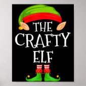 Funny Elf Family Christmas Crafty Elf Sweater Matc Poster (Voorkant)