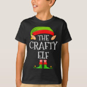 Funny Elf Family Christmas Crafty Elf Sweater Matc T-shirt (Voorkant)