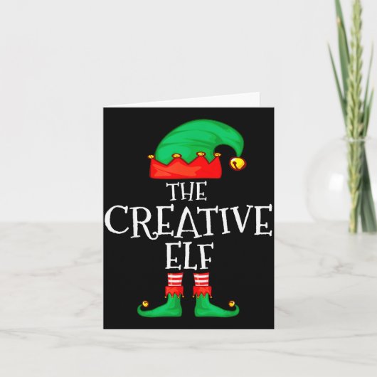 Funny Elf Family Christmas Creative Elf Sweater Me Kaart (Voorkant)