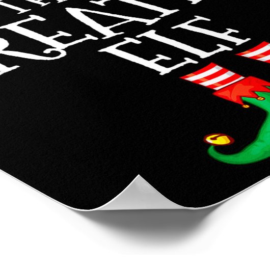 Funny Elf Family Christmas Creative Elf Sweater Me Poster (Hoek)