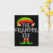 Funny Elf Family Christmas Grandpa Elf Sweater Mat Kaart (Gele Bloem)
