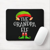 Funny Elf Family Christmas Grandpa Elf Sweater Mat Muismat (Met muis)