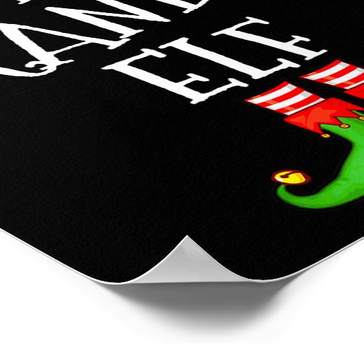 Funny Elf Family Christmas Grandpa Elf Sweater Mat Poster (Hoek)