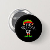 Funny Elf Family Christmas Grandpa Elf Sweater Mat Ronde Button 5,7 Cm (Voorkant /achterkant)