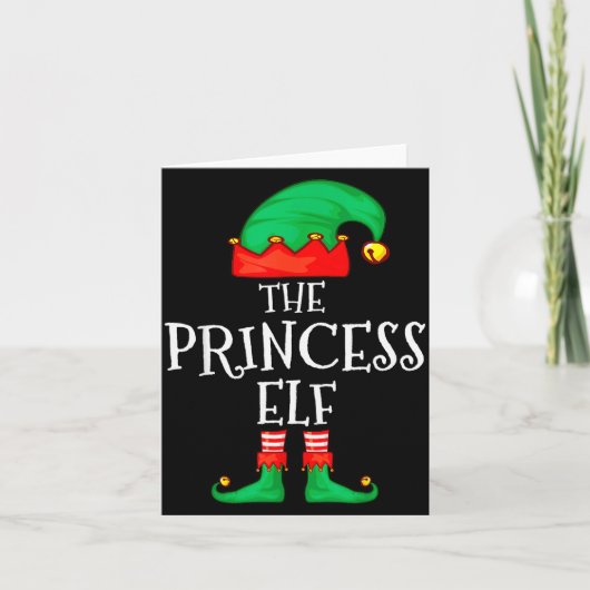Funny Elf Family Christmas Princess Elf Sweater Me Kaart (Voorkant)