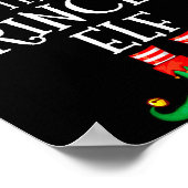 Funny Elf Family Christmas Princess Elf Sweater Me Poster (Hoek)