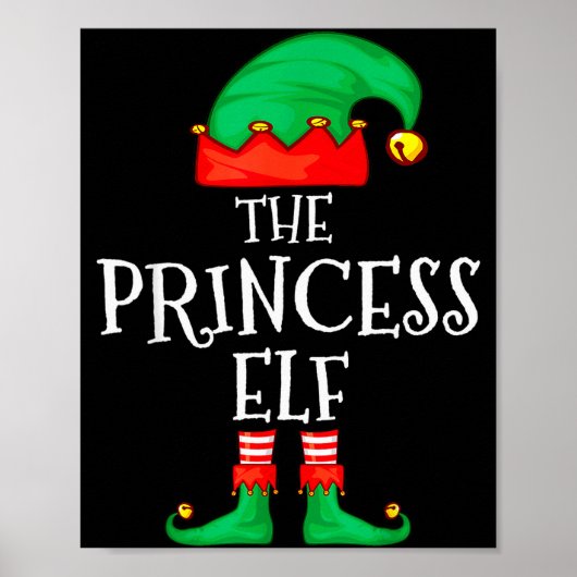 Funny Elf Family Christmas Princess Elf Sweater Me Poster (Voorkant)
