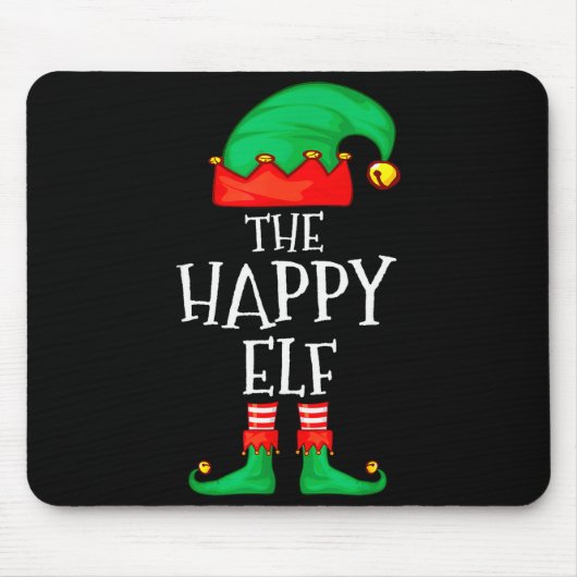 Funny Elf Family Christmas The Happy Elf Sweater M Muismat (Voorkant)