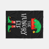 Funny Elf Family Christmas The Hungry Elf Sweater Fleece Deken (Voorkant (Horizontaal))