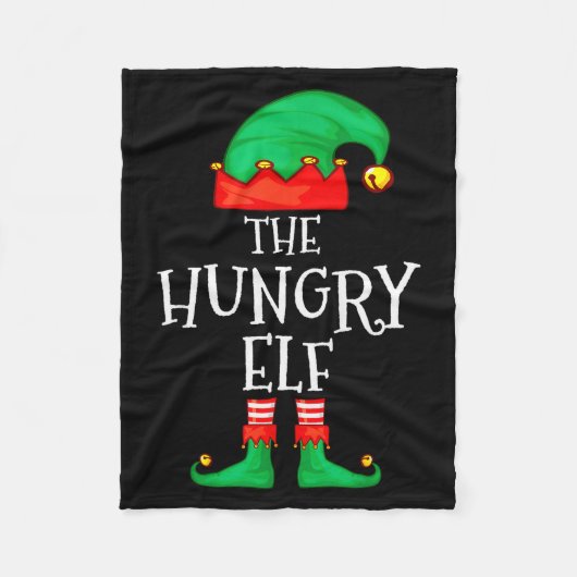 Funny Elf Family Christmas The Hungry Elf Sweater Fleece Deken (Voorkant)