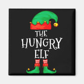 Funny Elf Family Christmas The Hungry Elf Sweater  Magneet (Voorkant)
