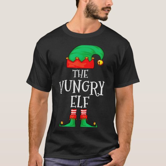 Funny Elf Family Christmas The Hungry Elf Sweater  T-shirt (Voorkant)