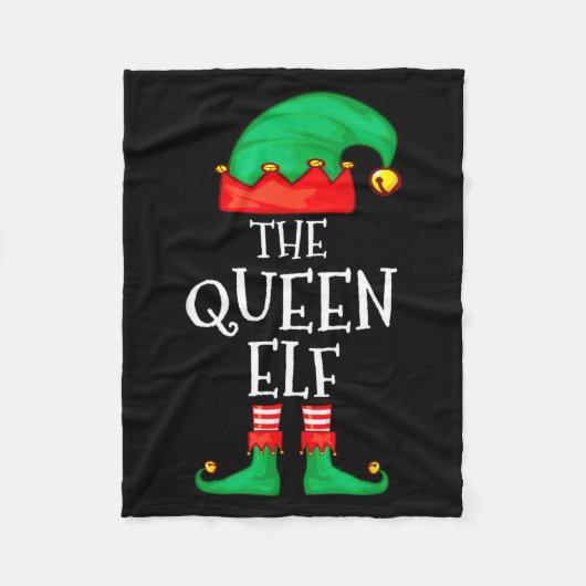 Funny Elf Family Christmas The Queen Elf Sweater M Fleece Deken (Voorkant)