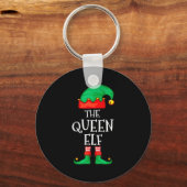 Funny Elf Family Christmas The Queen Elf Sweater M Sleutelhanger (Voorkant)