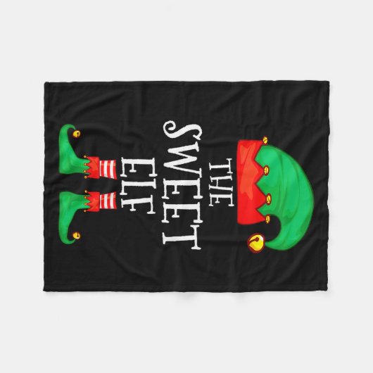 Funny Elf Family Christmas The Sweet Elf Sweater M Fleece Deken (Voorkant (Horizontaal))