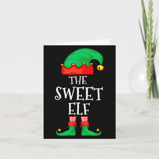 Funny Elf Family Christmas The Sweet Elf Sweater M Kaart (Voorkant)