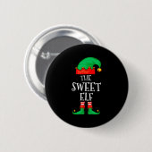 Funny Elf Family Christmas The Sweet Elf Sweater M Ronde Button 5,7 Cm (Voorkant /achterkant)