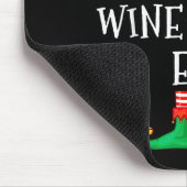 Funny Elf Family Christmas The Wine Lover Elf Men  Muismat (Hoek)