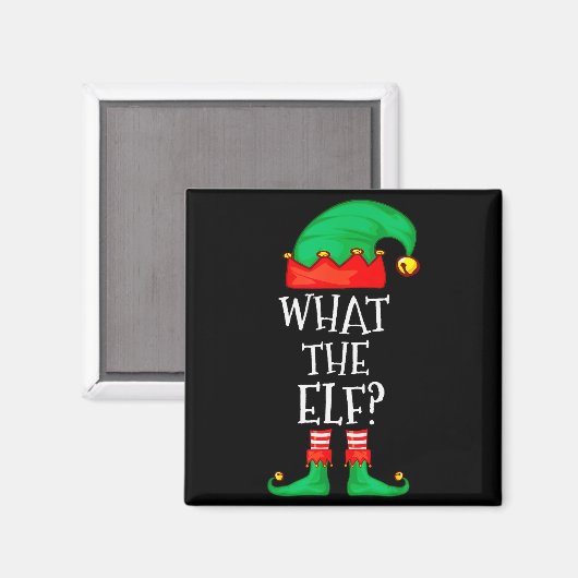 Funny Elf Family Christmas What The Elf Sweater Me Magneet (Voorkant / Achterkant)