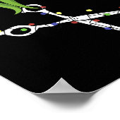 Funny Elf Hands Hair Stylist Hairdresser Scissor B Poster (Hoek)