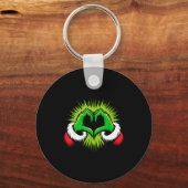 Funny Elf Heart Hands Love Christmas Sleutelhanger (Voorkant)