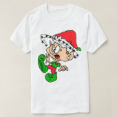 Funny Elf Holiday Stress kerstavond T-shirt (Design voorkant)