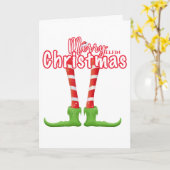 Funny elf humor vrome elfin kerstvakantie kaart (Gele Bloem)