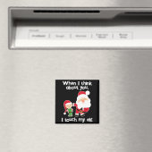 Funny Elf Inappropriate Adult Humor Christmas Gift Magneet (Insitu (Vaatwasser))