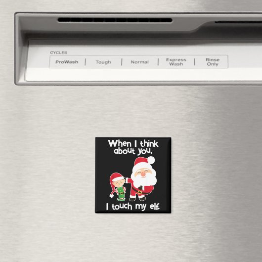 Funny Elf Inappropriate Adult Humor Christmas Gift Magneet (Insitu (Vaatwasser))