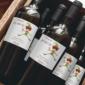 Funny Elf Kerstmis met wijn Etiket