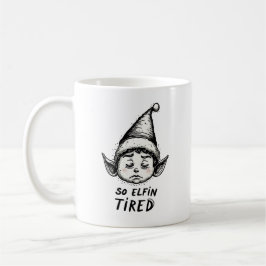 Funny ELF Kerstochtend, Stocking Stuffer Koffiemok