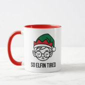 Funny ELF Kerstochtend, Stocking Stuffer Mok (Links)