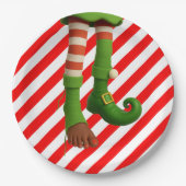Funny Elf Legs Christmas | North Pole Mischief  Papieren Bordje (Voorkant)