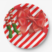 Funny Elf Legs Christmas | North Pole Mischief Papieren Bordje (Voorkant)