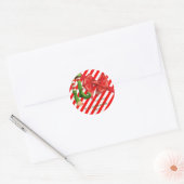 Funny Elf Legs Christmas | North Pole Mischief  Ronde Sticker (Envelop)