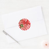 Funny Elf Legs Christmas | North Pole Mischief Ronde Sticker (Envelop)