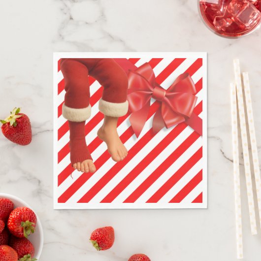 Funny Elf Legs Christmas | North Pole Mischief  Servet (Insitu)