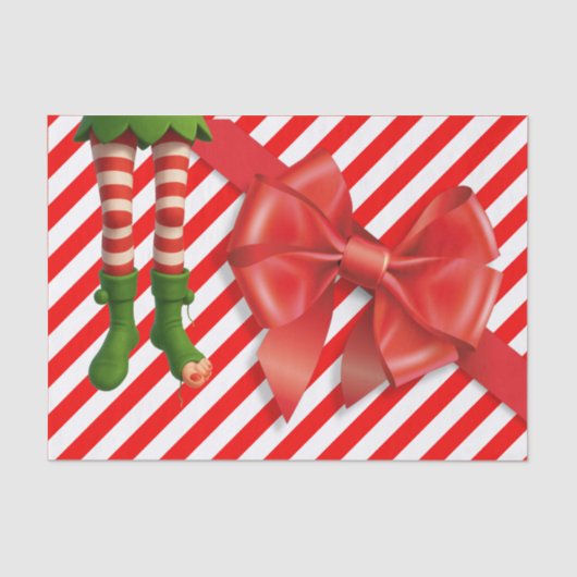 Funny Elf Legs Christmas | North Pole Mischief  Tissuepapier (Voorkant)