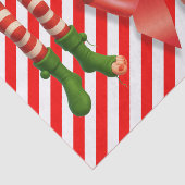 Funny Elf Legs Christmas | North Pole Mischief  Tissuepapier (Detail)