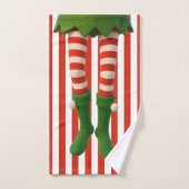 Funny Elf Legs | North Pole Mischief Christmas  Bad Handdoek (Handdoek)