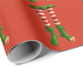 Funny Elf Legs | North Pole Mischief Christmas Cadeaupapier (Rol Hoek)