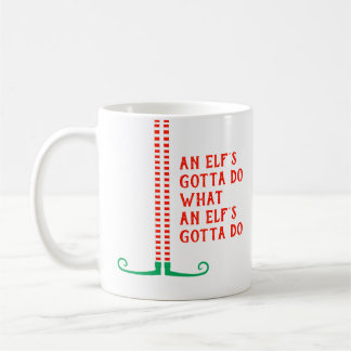 Funny Elf Legs schetst een Elf die Kerstmis moet d Koffiemok