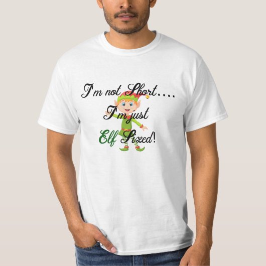 Funny Elf Mannen Holiday Kerstmis Shirt (Voorkant)