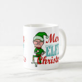 Funny Elf Merry Elfin Kerstmis Koffiemok (Voorkant rechts)