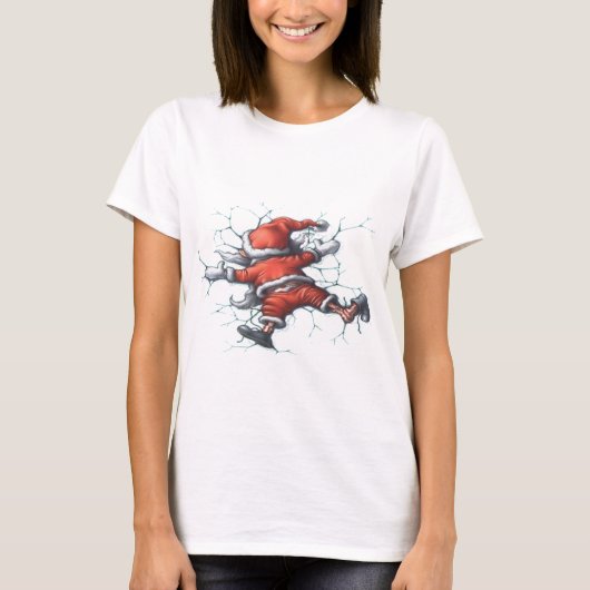Funny Elf op Ice-kerstfeestdag T-shirt (Voorkant)