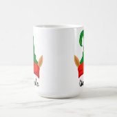 Funny elf oren rood groen pet gepersonaliseerd koffiemok (Center)