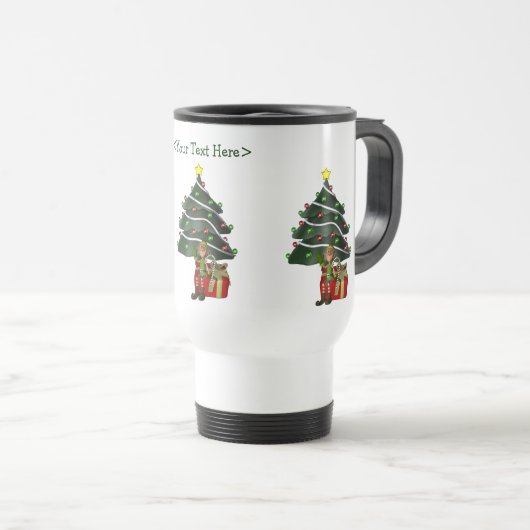 Funny Elf Persoonlijke kerstfeestdag Mok (Voorkant rechts)