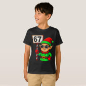 Funny Elf Six Seven 6 7 Meme Christmas Costume 67  T-shirt (Voorkant volledig)
