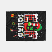 Funny Elf Squad Christmas Family Matching Pajamas Fleece Deken (Voorkant (Horizontaal))